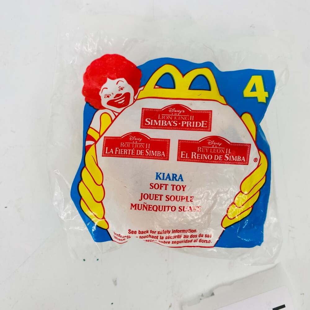 Vintage 90s McDonald's Small Plush Kiara Simbas Pride Lion King 2 Toy Disney New